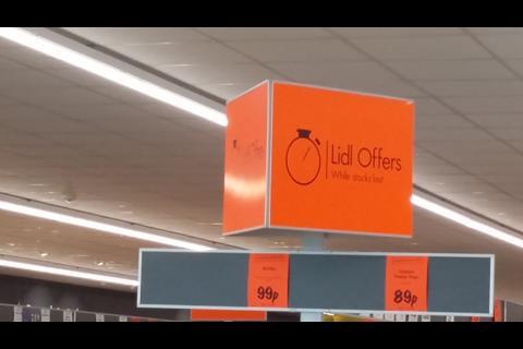 Signage has been updated throughout the store